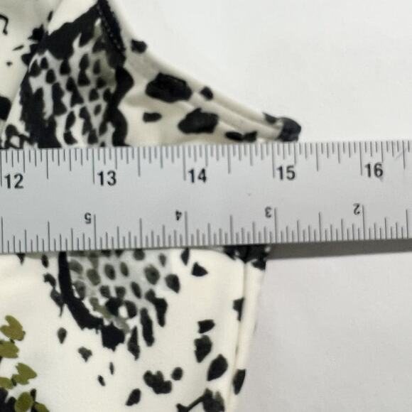 Ted Baker S Womens Babita Snakeskin Print Swimsuit Deep V Pool Resort *flaw - Picture 9 of 12